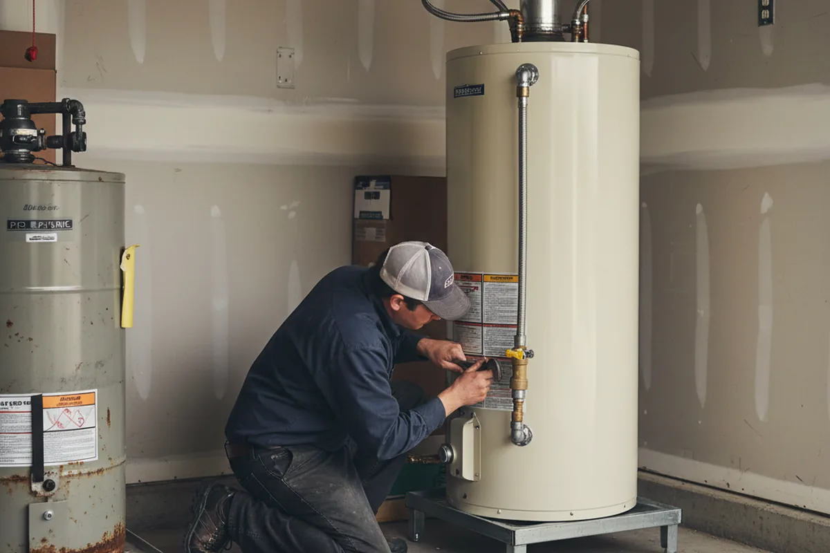 Water heater and shutoff valve replacement in Pocono Lake
