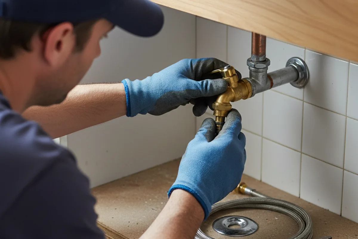 Shutoff valve and fitting work during Faucet and Fixture Repair in Pocono Lake